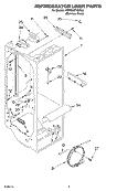 REFRIGERATOR LINER Diagram and Parts List for KSRG25FKSS02  KitchenAid Refrigerator