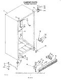 CABINET Diagram and Parts List for EV20VSXKW0  Whirlpool Freezer