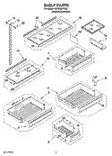 SHELF PARTS Diagram and Parts List for KBRO36FTX02  KitchenAid Refrigerator