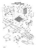 UNIT Diagram and Parts List for 6GD25DCXHS03  Whirlpool Refrigerator