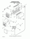 ICEMAKER PARTS Diagram and Parts List for W8FXNGMWD00  Whirlpool Refrigerator