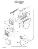 ICEMAKER PARTS Diagram and Parts List for WSF26D2EXS02  Whirlpool Refrigerator