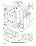 CABINET PARTS Diagram and Parts List for WED5500XL0  Whirlpool Dryer