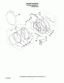 DOOR PARTS Diagram and Parts List for WED9300VU1  Whirlpool Dryer