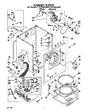 CABINET Diagram and Parts List for LGT5434AW0  Whirlpool Dryer
