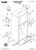 CABINET PARTS Diagram and Parts List for IKT195301  Inglis Refrigerator