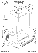 CABINET PARTS Diagram and Parts List for 6ED2FHKXRL06  Whirlpool Refrigerator