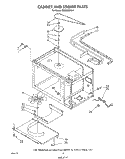 CABINET AND STIRRER Diagram and Parts List for MW8500XS4  Whirlpool Microwave