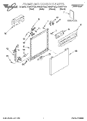 FRAME AND CONSOLE, LITERATURE Diagram and Parts List for DU920PFGT4  Whirlpool Dishwasher