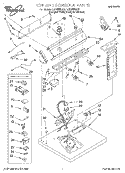 TOP AND CONSOLE, LIT/OPTIONAL Diagram and Parts List for LGR8858EZ1  Whirlpool Dryer