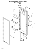 REFRIGERATOR DOOR PARTS Diagram and Parts List for IMS204300  Inglis Refrigerator