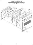 OVEN DOOR Diagram and Parts List for KEMS306XWH6  KitchenAid Wall Oven