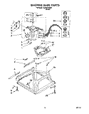 MACHINE BASE Diagram and Parts List for 3LBR5132BW1  Whirlpool Washer