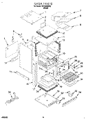 OVEN Diagram and Parts List for SB130PEDB2  Whirlpool Wall Oven