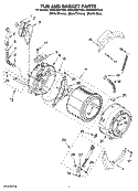 TUB AND BASKET PARTS, OPTIONAL PARTS (NOT INCLUDED) Diagram and Parts List for MHWZ600TB00  Whirlpool Washer