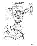 MACHINE BASE Diagram and Parts List for LA5550XPW8  Whirlpool Washer