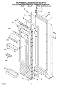 REFRIGERATOR DOOR PARTS Diagram and Parts List for KSSS48FKB02  KitchenAid Refrigerator