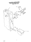 FREEZER LINER Diagram and Parts List for CS22AFXKT04  Crosley Refrigerator