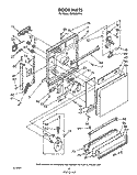 DOOR Diagram and Parts List for DU8500XT5  Whirlpool Dishwasher