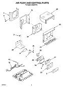 AIR FLOW AND CONTROL PARTS Diagram and Parts List for ACQ062PR0  Whirlpool Air Conditioner