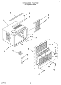 CABINET Diagram and Parts List for ACE124XJ0  Whirlpool Air Conditioner