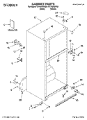 CABINET PARTS Diagram and Parts List for CT21GKXRQ00  Crosley Refrigerator