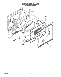 OVEN DOOR Diagram and Parts List for RB120PXYB0  Whirlpool Wall Oven