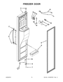 FREEZER DOOR Diagram and Parts List for WRL767SIAM00  Whirlpool Refrigerator