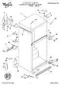 CABINET Diagram and Parts List for 3VET23DKFN00  Whirlpool Refrigerator