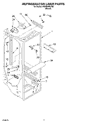 REFRIGERATOR LINER Diagram and Parts List for 4KSRS25KLT00  KitchenAid Refrigerator