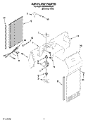 AIR FLOW PARTS Diagram and Parts List for 6ED2FHKXRL06  Whirlpool Refrigerator