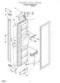 FREEZER DOOR Diagram and Parts List for KSRB25QFBL00  KitchenAid Refrigerator