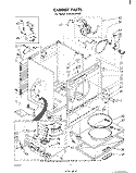 CABINET Diagram and Parts List for LG5726XPW0  Whirlpool Dryer