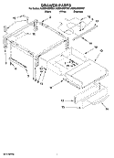 DRAWER PARTS Diagram and Parts List for KESS908SPB01  KitchenAid Range