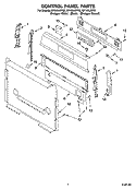 CONTROL PANEL PARTS Diagram and Parts List for SF196LEPB2  Whirlpool Range