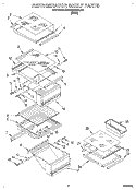REFRIGERATOR SHELF Diagram and Parts List for KSRB22QABL12  KitchenAid Refrigerator