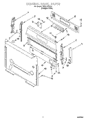 CONTROL PANEL PARTS Diagram and Parts List for YSF377PEGQ7  Whirlpool Range