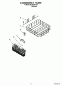 LOWER RACK PARTS Diagram and Parts List for KUDL03FVSS0  KitchenAid Dishwasher