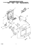 DISPENSER FRONT PARTS Diagram and Parts List for KSRJ25CNBT01  KitchenAid Refrigerator
