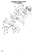 CONTROL PANEL PARTS Diagram and Parts List for YKDRP707RS00  KitchenAid Range