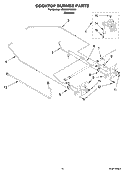COOKTOP BURNER PARTS Diagram and Parts List for KDSS907SSS01  KitchenAid Range