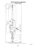 BRAKE AND DRIVE TUBE Diagram and Parts List for KELC500TPL0  KitchenAid Washer Dryer Combo