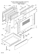 DOOR AND DRAWER Diagram and Parts List for KESC307BAL6  KitchenAid Range