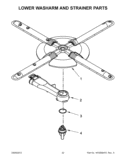 LOWER WASHARM AND STRAINER PARTS Diagram and Parts List for KUDC10IXBL8  KitchenAid Dishwasher