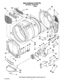 BULKHEAD PARTS Diagram and Parts List for CGD8990XW1  Whirlpool Dryer