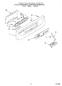 CONTROL PANEL Diagram and Parts List for KUDM24SEBL0  KitchenAid Dishwasher