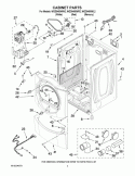 CABINET PARTS Diagram and Parts List for WGD9450WL2  Whirlpool Dryer