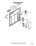 INNER DOOR Diagram and Parts List for DU8770XY0  Whirlpool Dishwasher