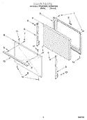 DOOR, OPTIONAL Diagram and Parts List for RF3020XGW1  Whirlpool Range