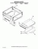 DRAWER PARTS Diagram and Parts List for KGSK901SBL02  KitchenAid Range